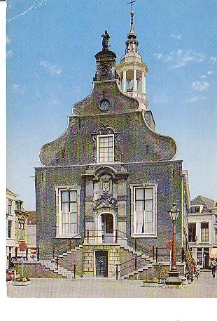 Ansichtkaart	Schiedam	Stadhuis, Verzenden, 1960 tot 1980, Gelopen, Zuid-Holland