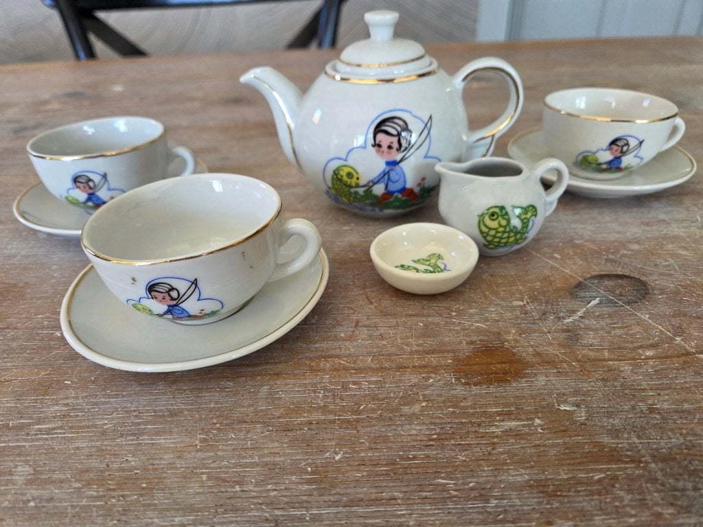 vintage kinderserviesje jaren 70, Antiek en Kunst, Ophalen of Verzenden