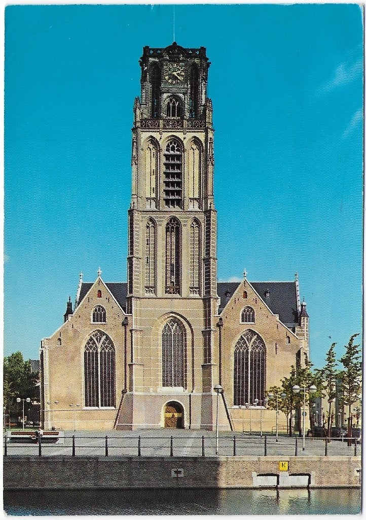 Rotterdam St Laurenskerk Gelopen Ansichtkaart ( B4840 ), Ophalen of Verzenden, 1960 tot 1980, Gelopen, Zuid-Holland