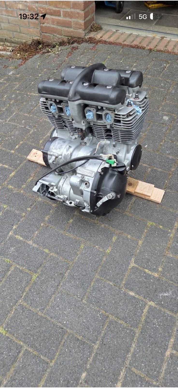 Yamaha 600cc motorblok gereviseerd en frame gepoedercoat, Ophalen of Verzenden, Gereviseerd