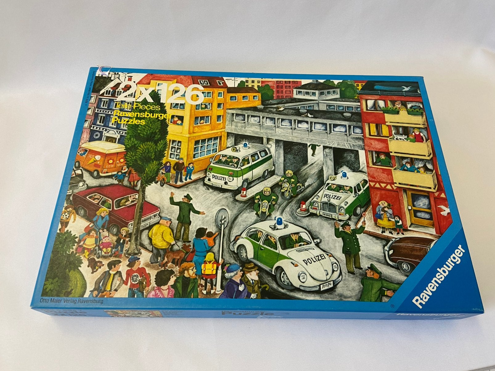Ravensburger puzzel 2*126 stukjes De politie, Ophalen of Verzenden, Minder dan 500 stukjes, Gebruikt, Legpuzzel
