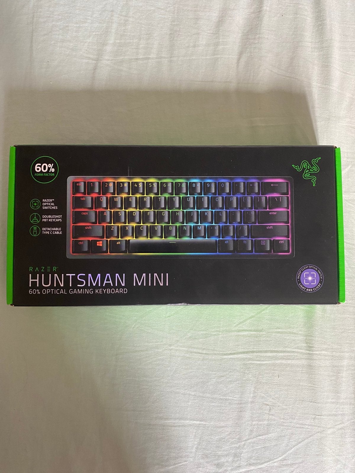 Razer Huntsman Mini Purple Switches, Ophalen, Gaming toetsenbord, Zo goed als nieuw, Qwerty