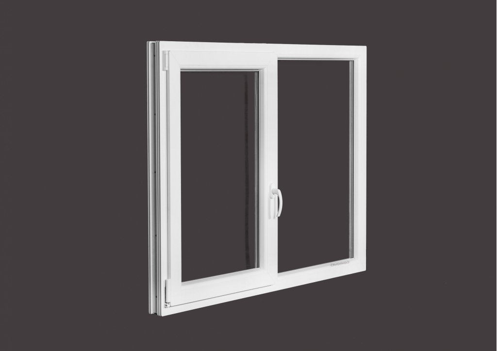 Kunststof draaikiep-vast kozijn b150x h130 RAL9016, Kunststof, Overige typen, Niet ingevuld, Nieuw