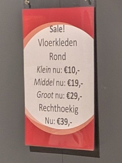 RESTPARTIJ VLOERKLEDEN NU VANAF € 10,-