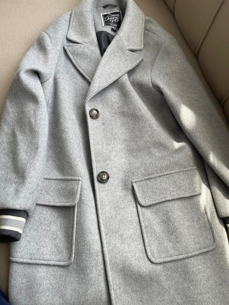 Cashmere jas C&A maat 164, Ophalen of Verzenden, Zo goed als nieuw, Maat 34 (XS) of kleiner, Grijs