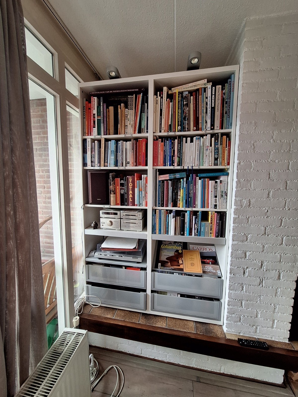 Ikea Besta kast met lades, CD-rekken en verlichting, Ophalen, Gebruikt, 100 tot 150 cm, Met lade(s)