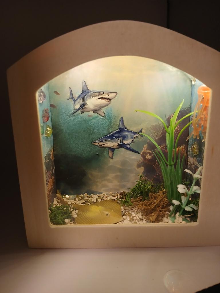 diorama sfeerlicht miniatuur kijkkast, Hout, Meerkleurig, Overige stijlen, Nieuw