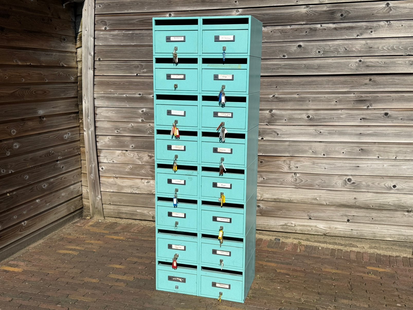 Jaren 70 brievenbus stalen kast, vintage, Ophalen, Zo goed als nieuw, 25 tot 50 cm, 150 tot 200 cm