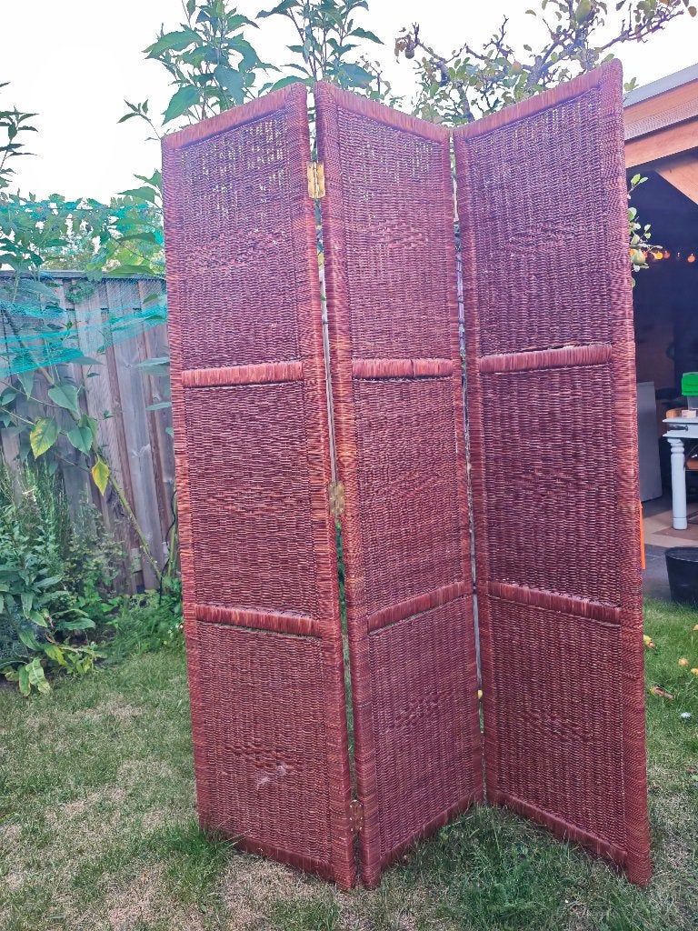 Kamerscherm van riet, 170 cm., Huis en Inrichting, Woonaccessoires | Kamerschermen, Ophalen, Gebruikt