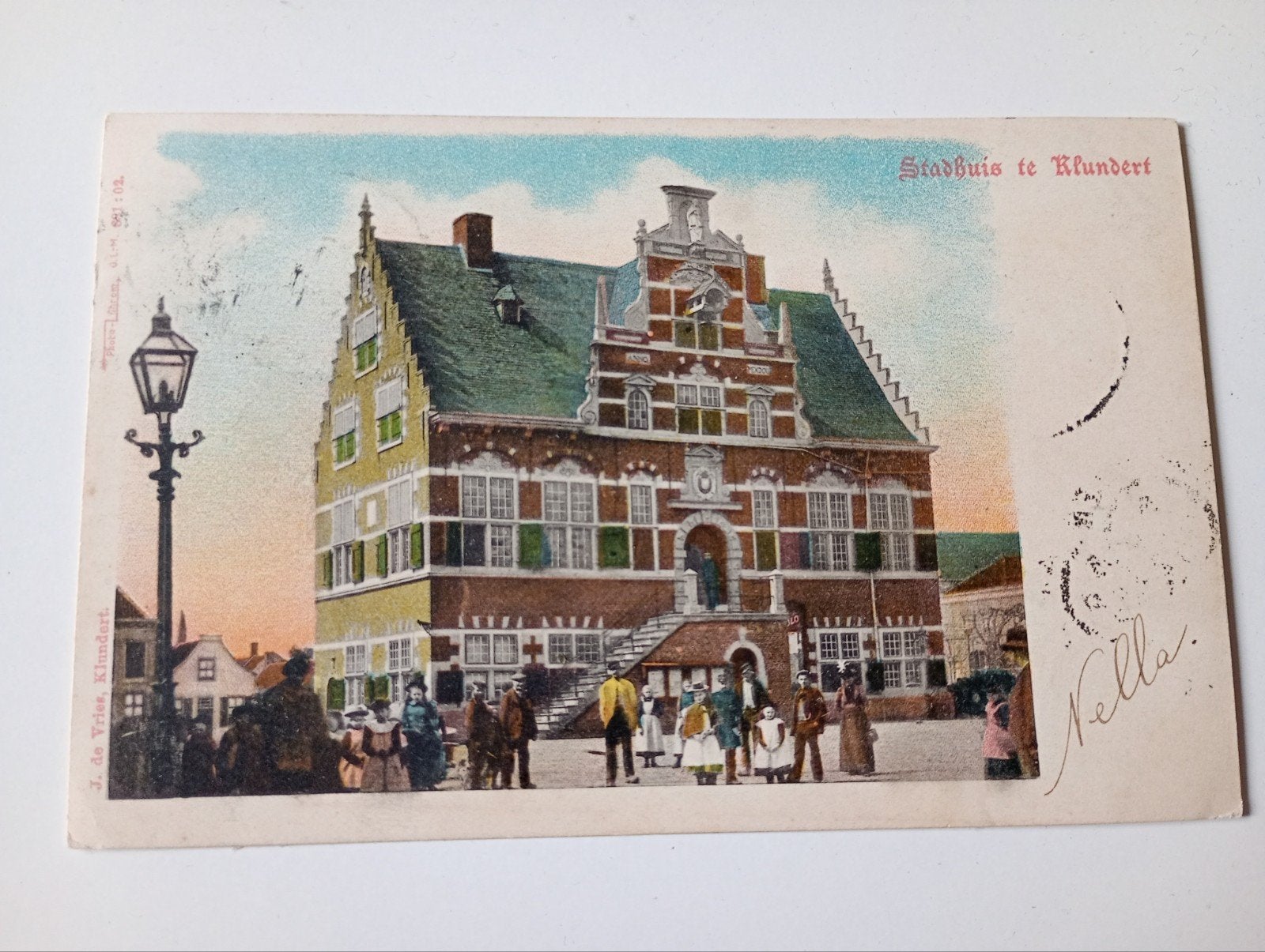 Klundert Stadhuis 1902, Ophalen of Verzenden, Voor 1920, Gelopen, Zeeland