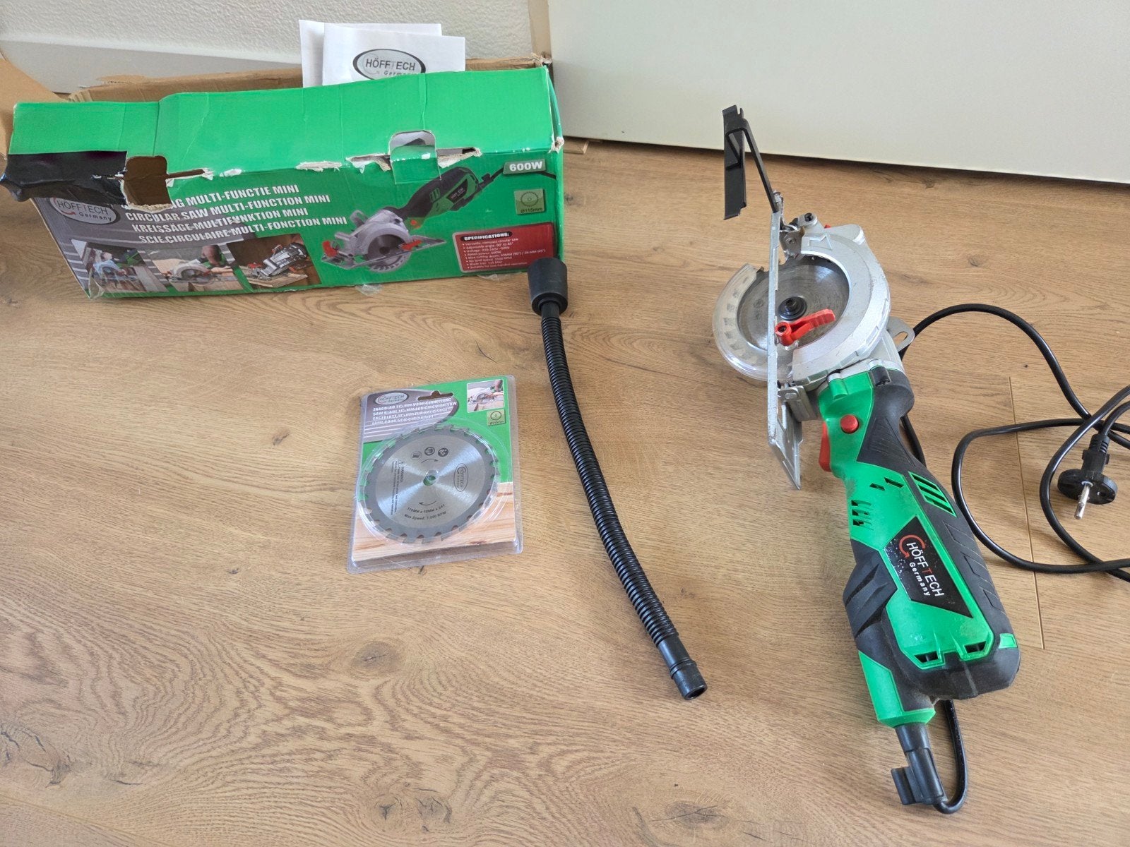 Höftech Mini Cirkelzaag 600W - Gebruikt, Ophalen, Minder dan 30 mm, Gebruikt, Cirkelzaag