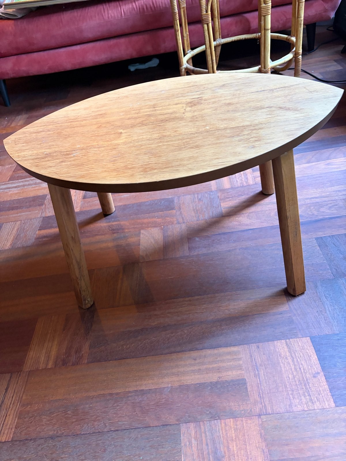 IKEA Stockholm salontafel - Ovaal eikenhout, Ophalen, Gebruikt, 100 tot 150 cm, 50 tot 75 cm