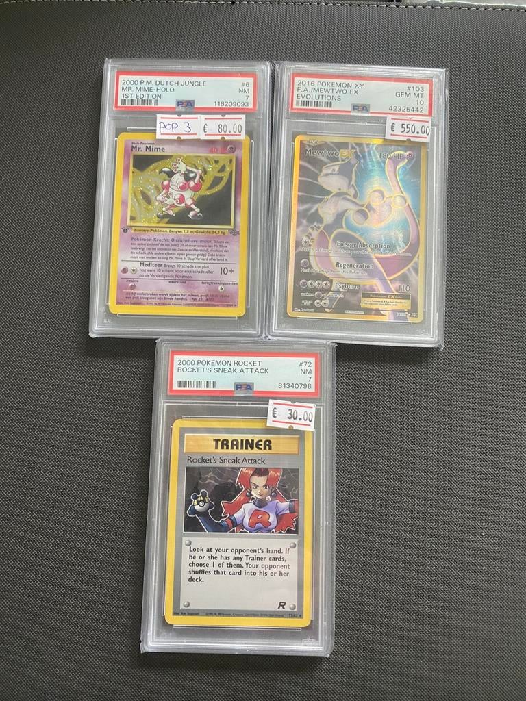 zeldzame psa slabs pokemon, Ophalen of Verzenden, Zo goed als nieuw