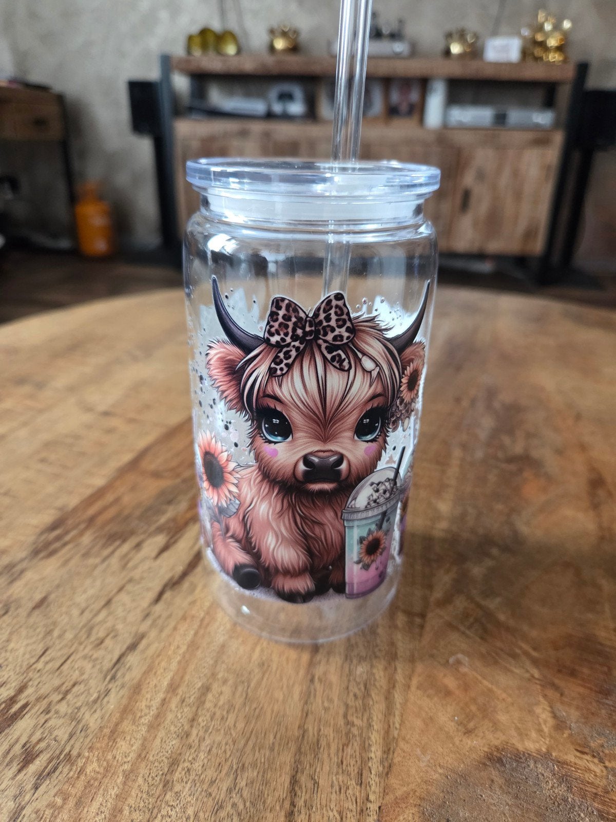 Nieuwe plastic beker met Highland Cow design, Ophalen of Verzenden
