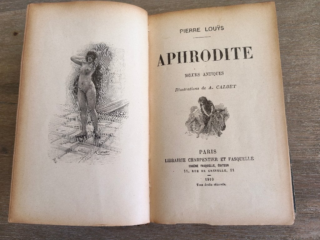 5053 aphrodite - pierre louys uit 1910 - franstalig, Antiek en Kunst, Verzenden
