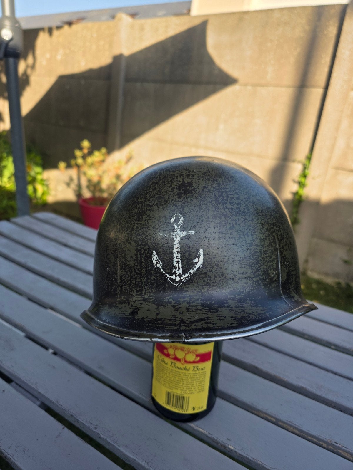 M1 Helm met anker - Marine, Verzamelen, Ophalen of Verzenden, Marine, Amerika, Helm of Baret