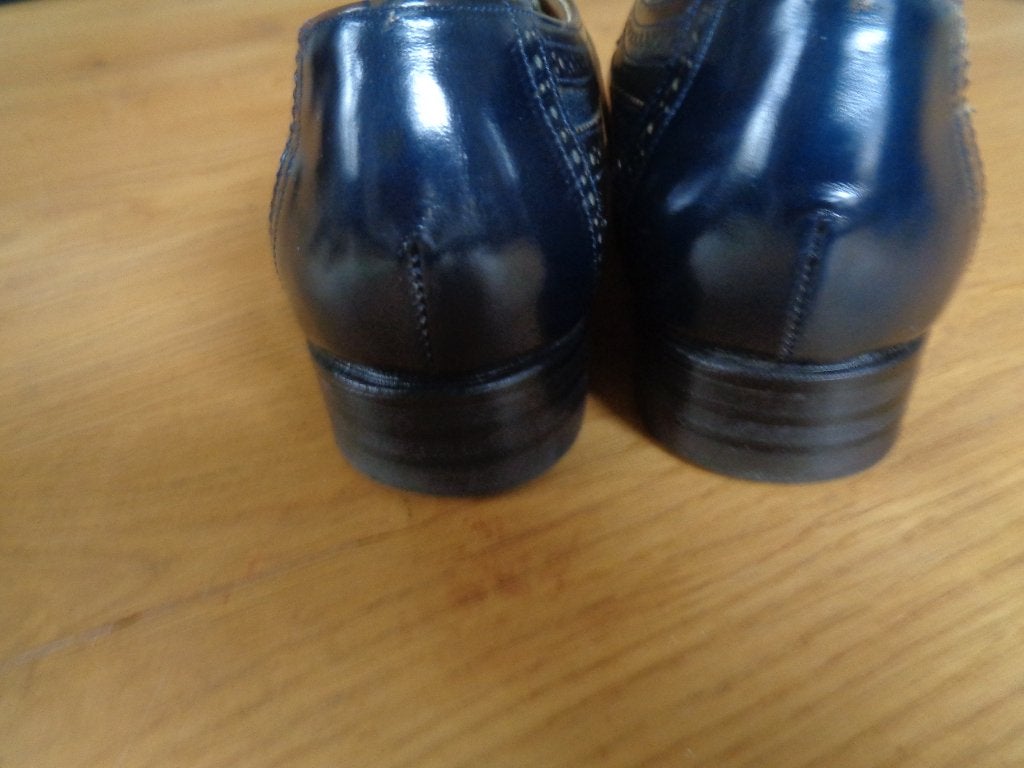 Greve leren dames brogues:mt 37.5 E (4.5 E), Blauw, Ophalen of Verzenden, Zo goed als nieuw, Greve