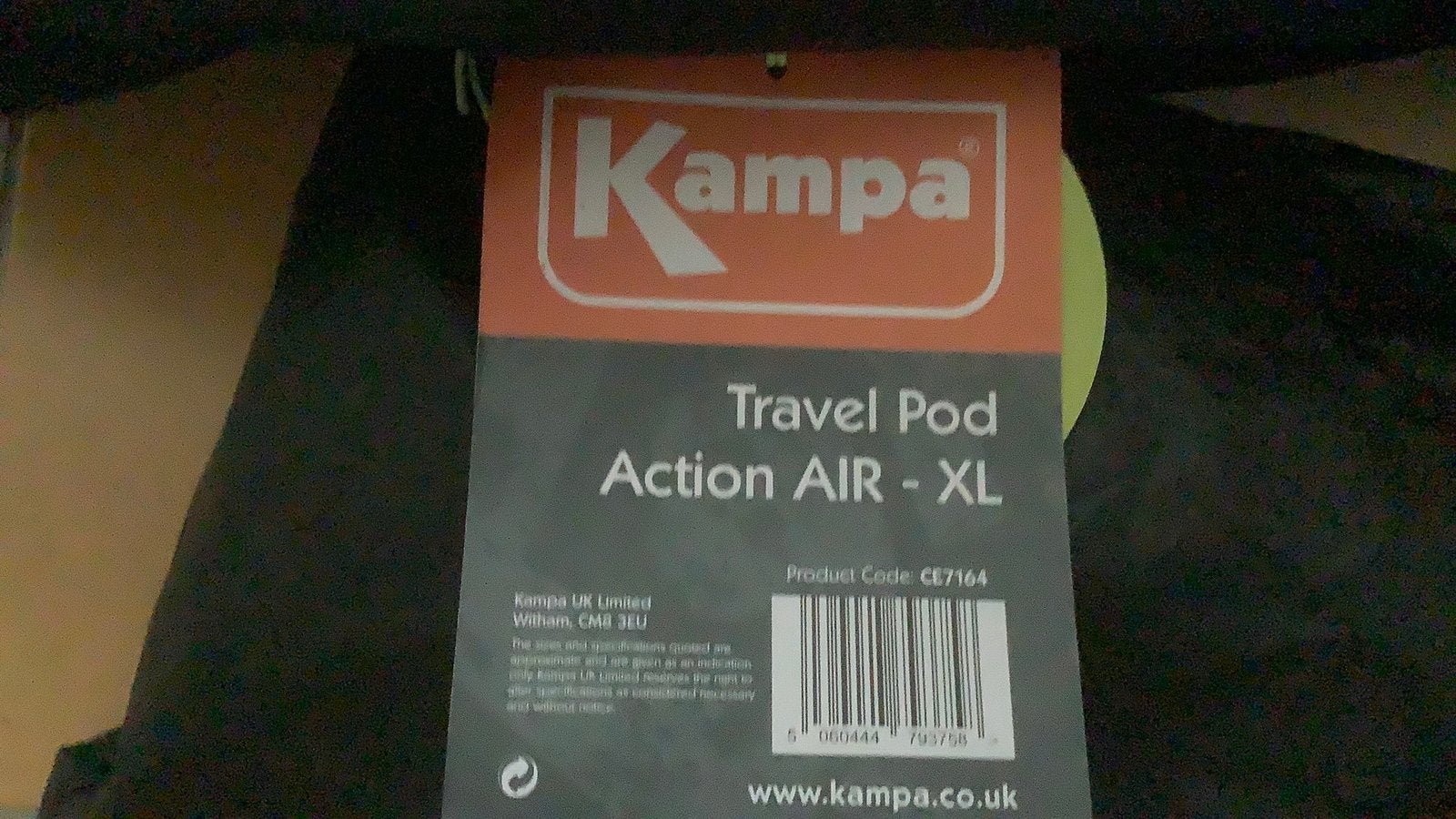 Kampa Travel Pod Action Air XL - opblaasbare bustent, Ophalen, Zo goed als nieuw