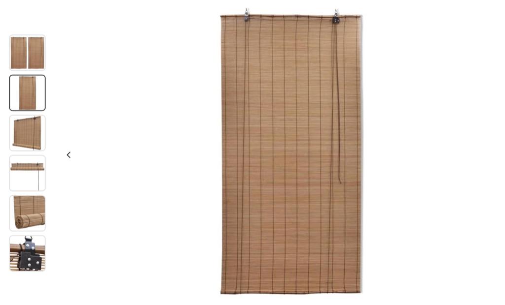 vidaXL Rolgordijnen 120x220 cm bamboe bruin, Ibiza Scandinavisch, 100 tot 150 cm, Nieuw, Ophalen of Verzenden