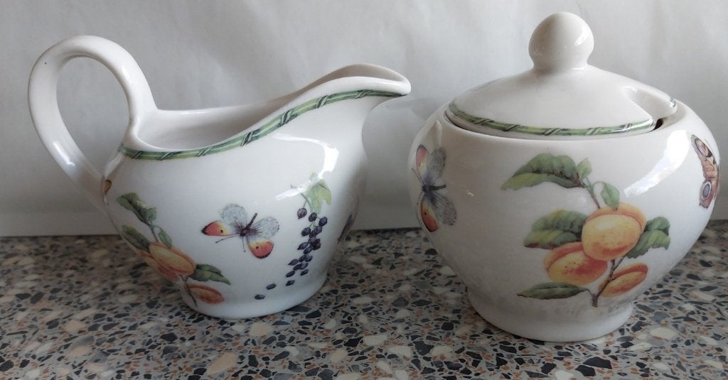 Melkkan suikerpotje Fruit & Flower JBS Janneke Brinkman, Overige typen, Ophalen of Verzenden, Zo goed als nieuw, Overige stijlen