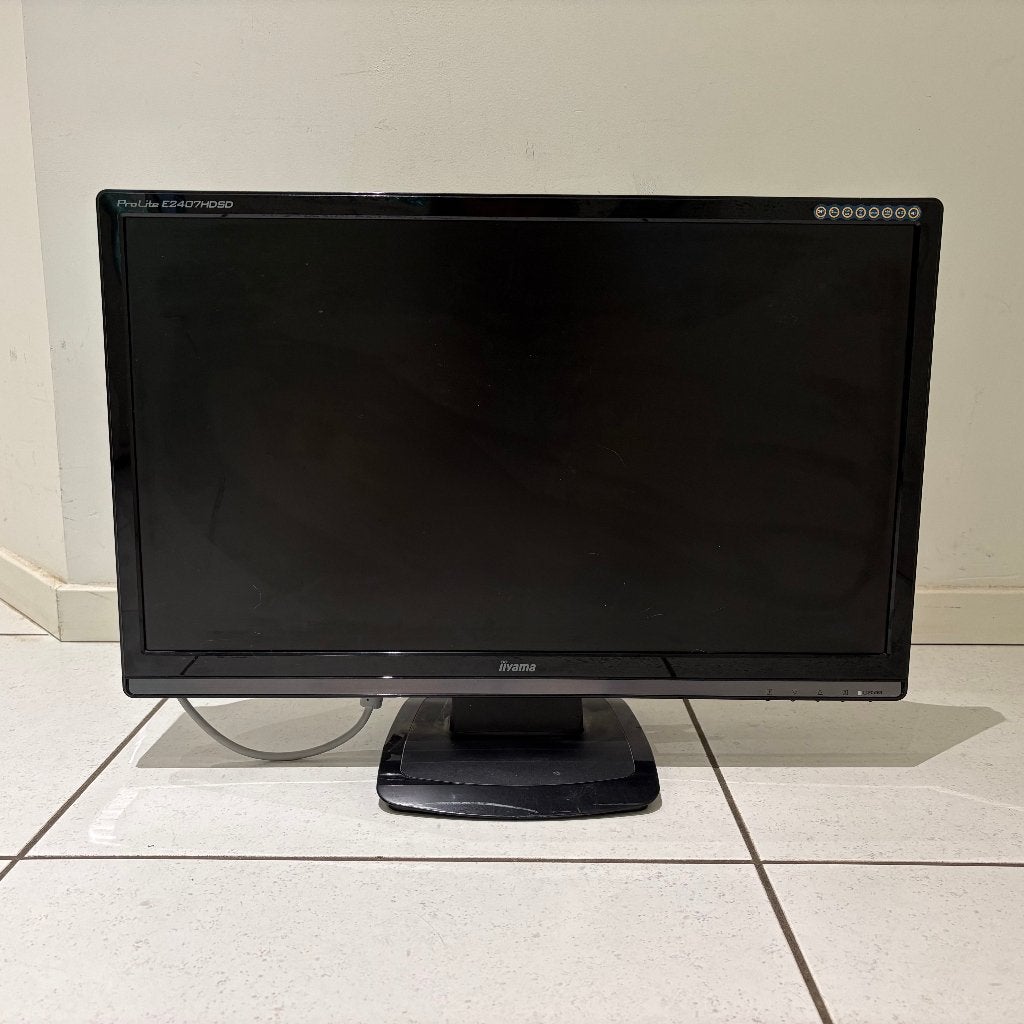 24 inch (60cm) Computerscherm - iiyama ProLite E2407HDSD, Computers en Software, Ophalen, Ilyama, Full HD, Zo goed als nieuw