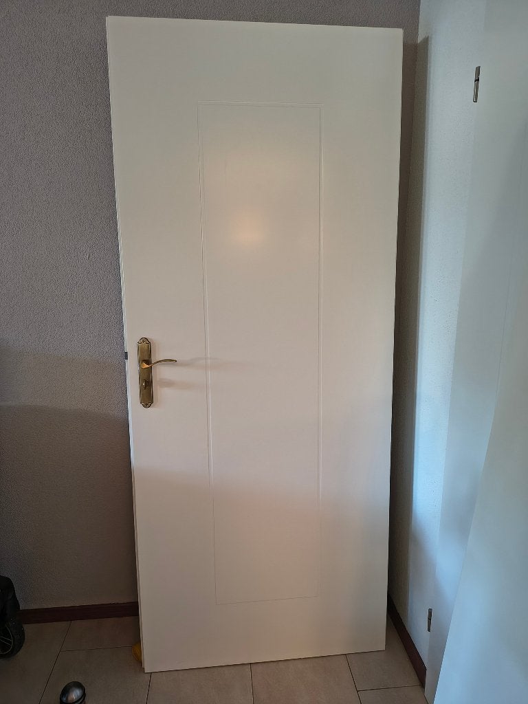 2x binnendeur, opdek, wit, LD, 201.5 * 83cm Doors4life LL55, Doe-het-zelf en Verbouw, Deuren en Horren, Ophalen, Gebruikt, 80 tot 100 cm