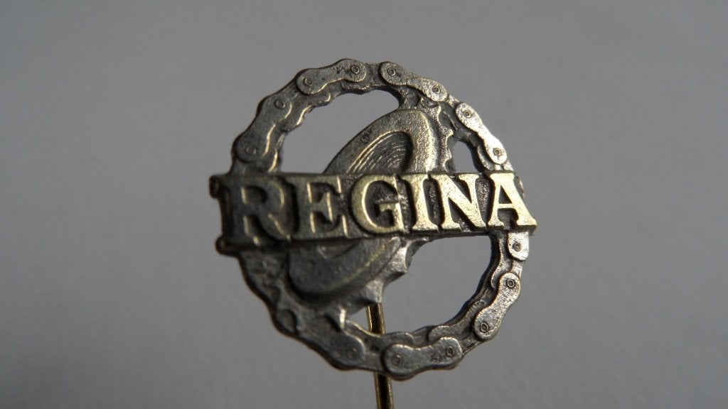 Regina motorketting speld, Ophalen of Verzenden, Gebruikt, Merk, Speldje of Pin