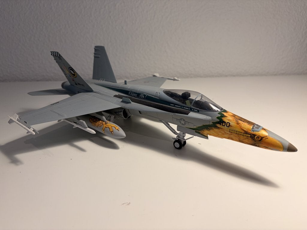 F18 Hornet US Navy Noseart 1:48 Armour Franklin Mint, Overige merken, Ophalen of Verzenden, Zo goed als nieuw, Groter dan 1:72
