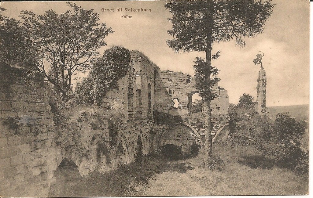 Oude ansichtkaart Ruïne Valkenburg, Gelopen (1900-1920), Ophalen of Verzenden, Voor 1920, Gelopen, Limburg