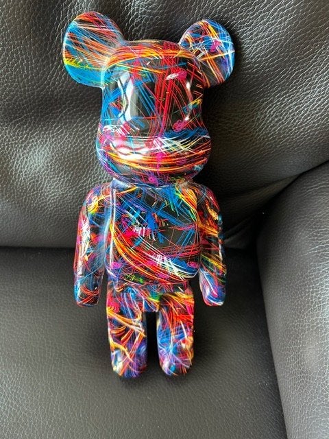Kunst vrolijk beertje, Ophalen of Verzenden, Overige materialen, Overige technieken, Figuren