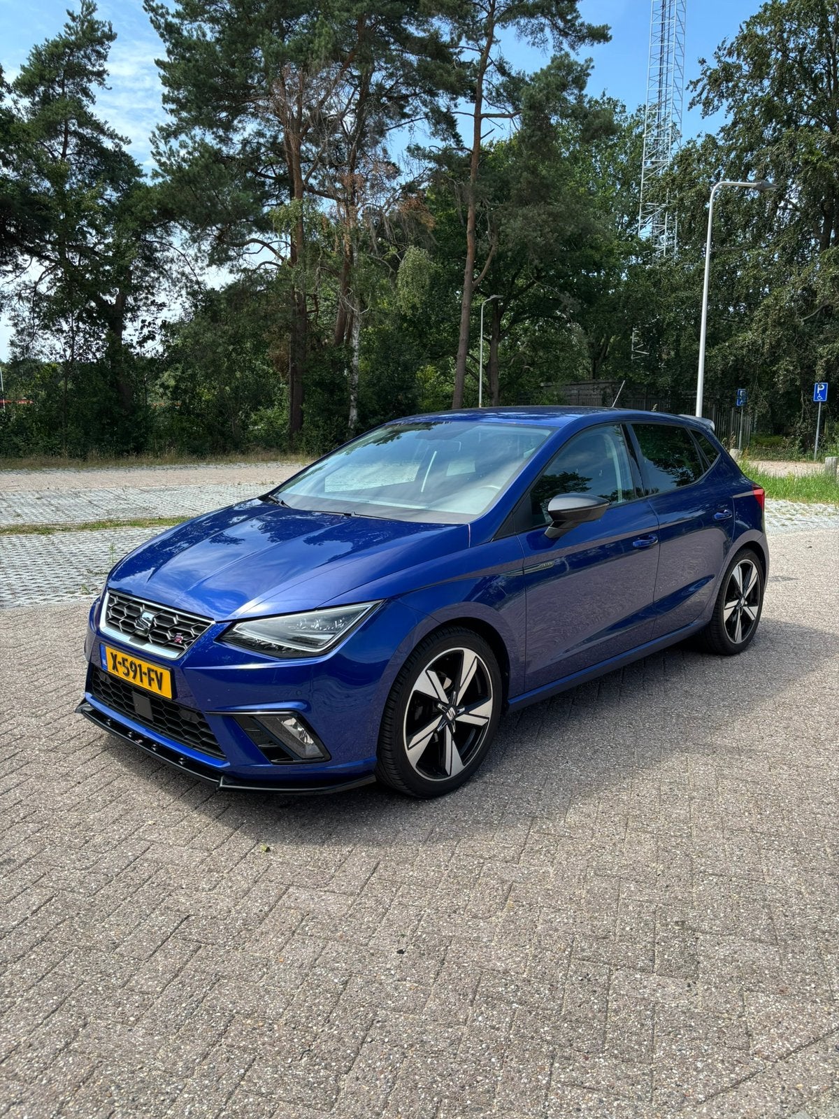 Seat Ibiza FR 1.0 TSI BnsInt, Auto's, Seat, Stof, 95 pk, Blauw, Adaptive Cruise Control
