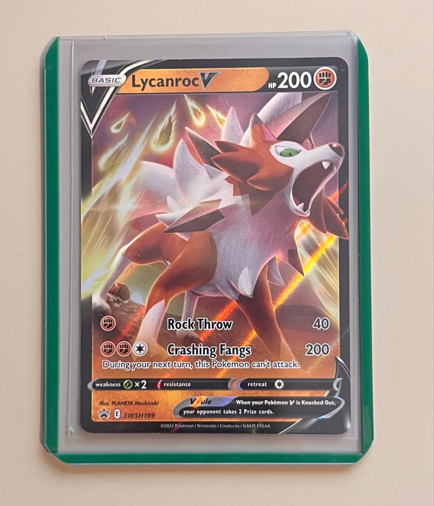 Lycanroc V SWSH199 Pokemon Kaart - Uitstekende Conditie, Ophalen of Verzenden, Zo goed als nieuw, Losse kaart