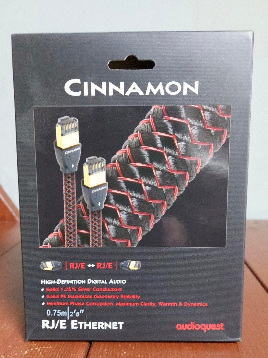 Audioquest Cinnamon 75cm UTP-/Ethernetkabel, Ophalen of Verzenden, Zo goed als nieuw, Minder dan 2 meter, Overige kabels