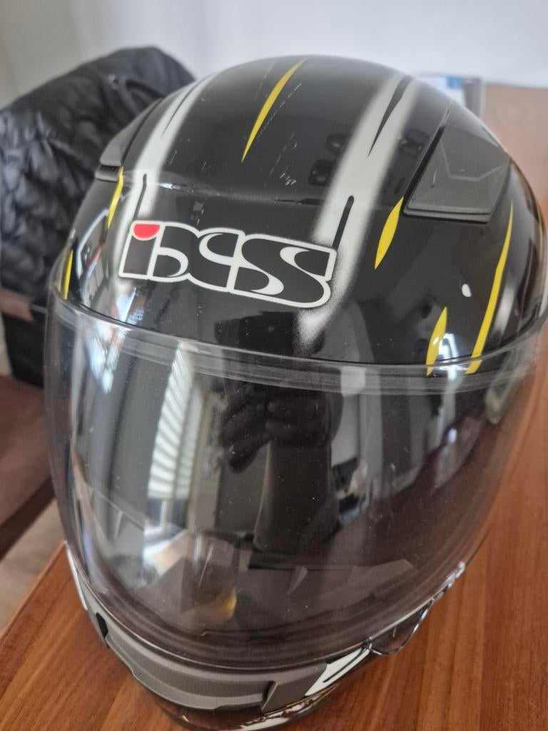 iXS integraalhelm - Zwart/Geel/Wit, Motoren, Kleding | Motorhelmen, XS, Heren, Integraalhelm, Tweedehands
