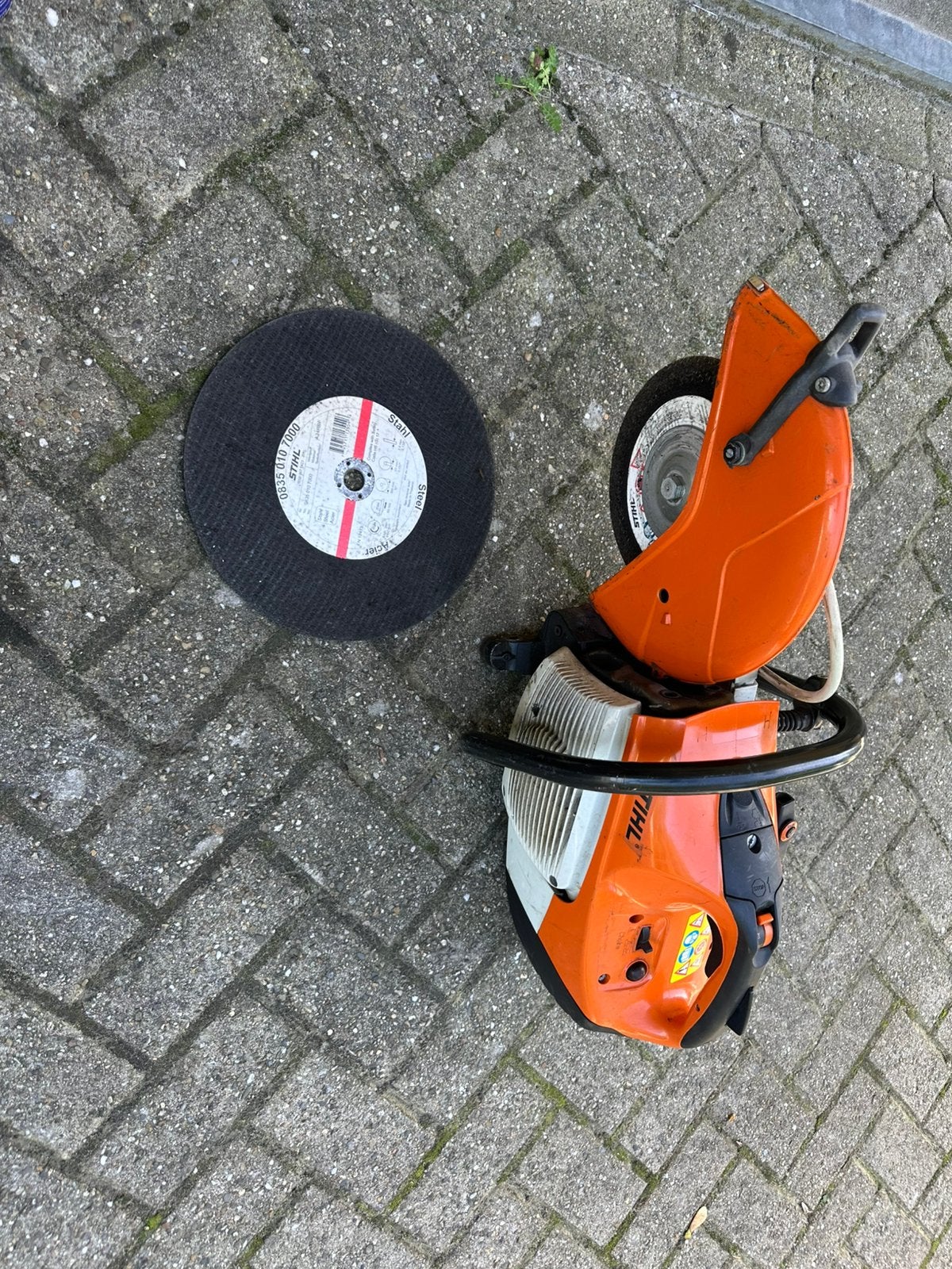 Stihl 410 bandenzaag, Doe-het-zelf en Verbouw, Ophalen of Verzenden, Gebruikt, 1000 watt of meer, Overige typen