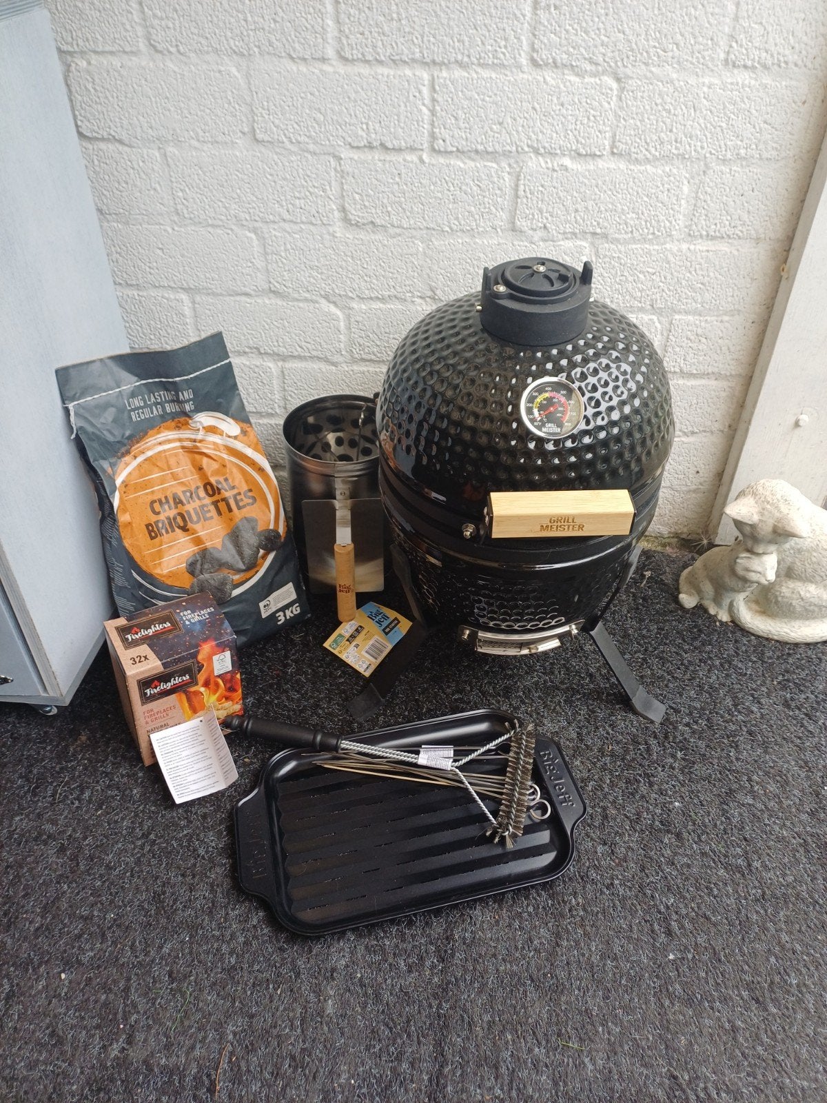 Grillmeister Grill Egg Keramische Barbecue +accesoires bbq, Ophalen, Nieuw, Grillmeister