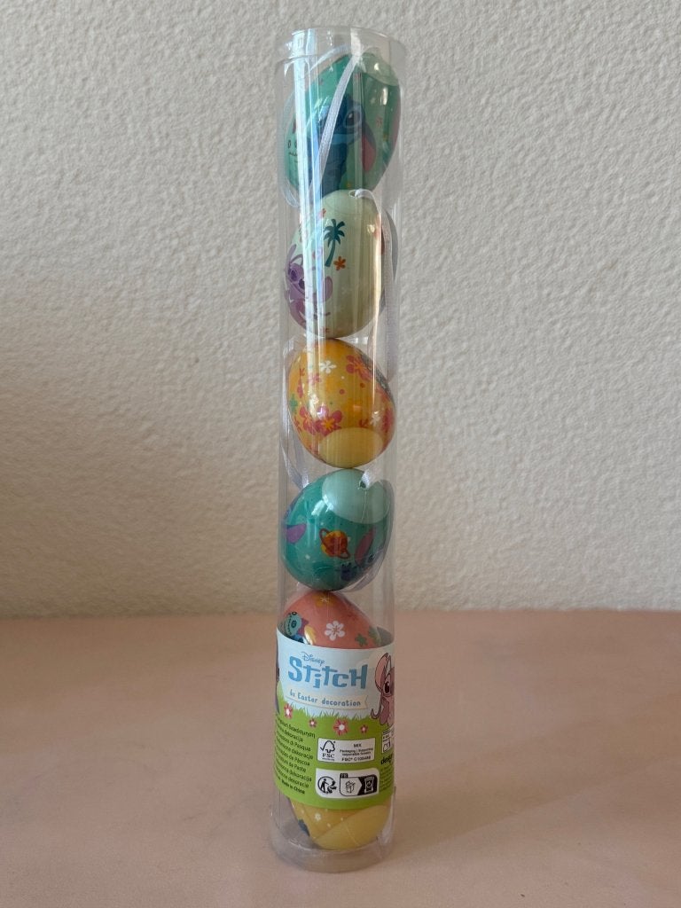 Disney Stitch Paasdecoratie 6 Paaseieren in Koker, Diversen, Nieuw, Ophalen of Verzenden, Edelman B.V., Info@edelman.nl