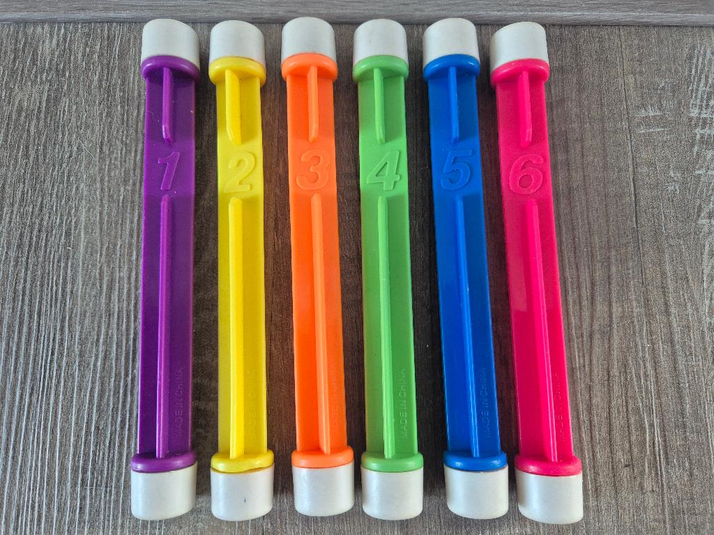 Te koop: 6 opduik staafjes/ duikspeelgoed / zwembad, Ophalen of Verzenden, Gebruikt