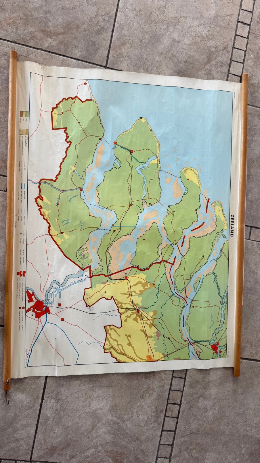 Blinde kaart Zeeland, Ophalen of Verzenden, Aardrijkskunde