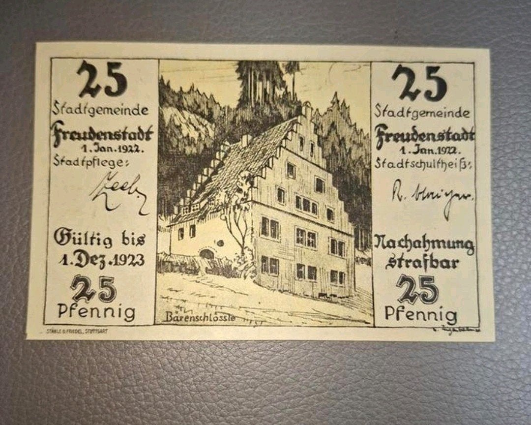 Duits Notgeld Freudenstadt Noodgeld, Ophalen of Verzenden, Duitsland