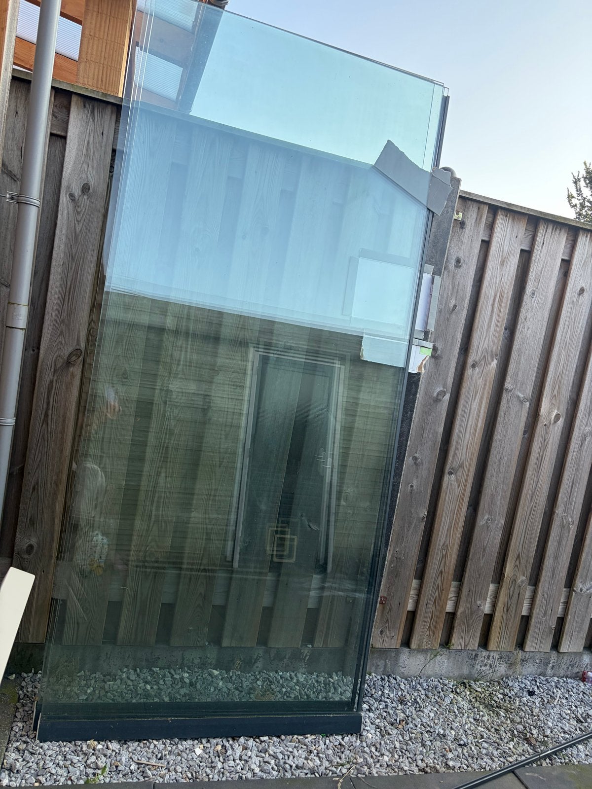 Glas voor schuifpui overkapping (zonder rails), Doe-het-zelf en Verbouw, Glas en Ramen, Ophalen, Gebruikt, -, 80 tot 120 cm