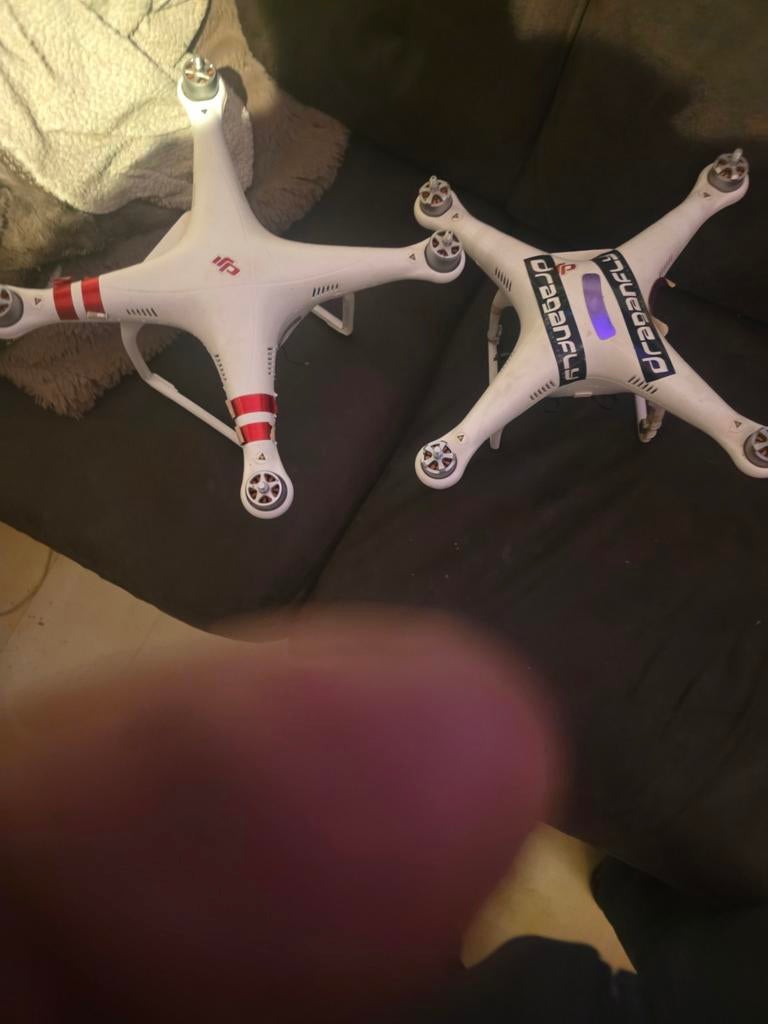 Dji Phantom 3 Drones + Koffer met Vliegspullen, Gebruikt, Cameradrone, Gimbal (camerastabilisatie), 1 tot 5 kilometer
