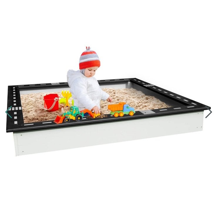 Sunny Sandy Zandbak met straat Zwart/wit €49,95, Kinderen en Baby's, Speelgoed | Buiten | Zandbakken, Ophalen, Nieuw