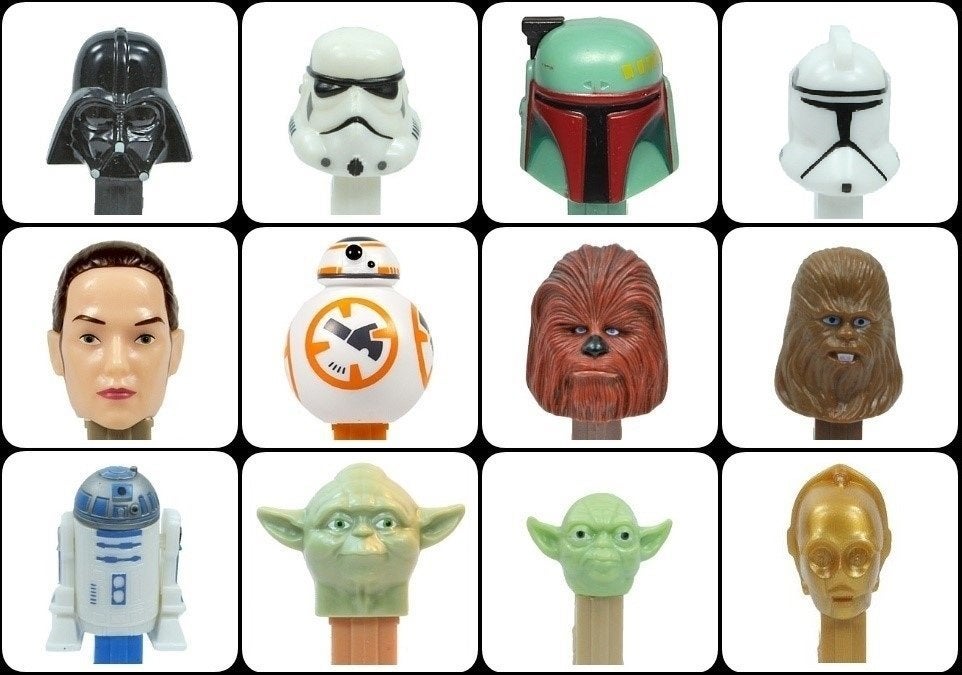 12 Verschillende Star Wars PEZ dispensers @ 5 euro per stuk, Verzamelen, Ophalen of Verzenden, Zo goed als nieuw, Actiefiguurtje