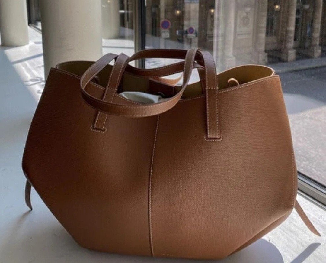 Polène Cyme Mini Cognac Leren Tas - Zo goed als nieuw, Sieraden, Tassen en Uiterlijk, Ophalen of Verzenden, Zo goed als nieuw