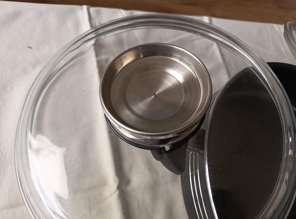 Hapjes pan + glazen deksel (nieuw), Ophalen, Nieuw, Aluminium