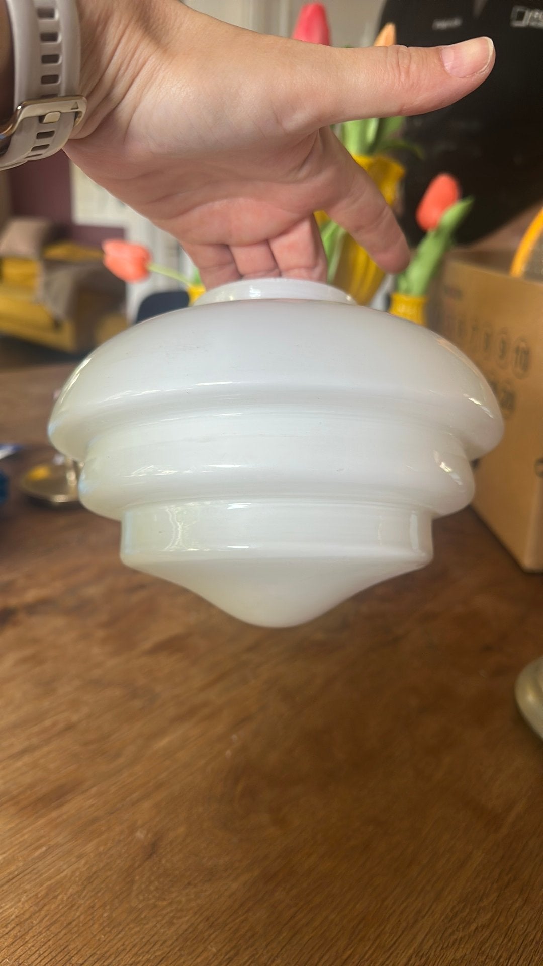 Plafondlamp vintage, Ophalen