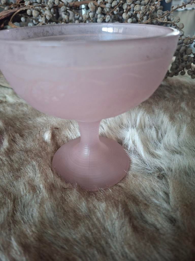 Vintage Roze Melkglas IJscoupes - Set van 2, Ophalen of Verzenden