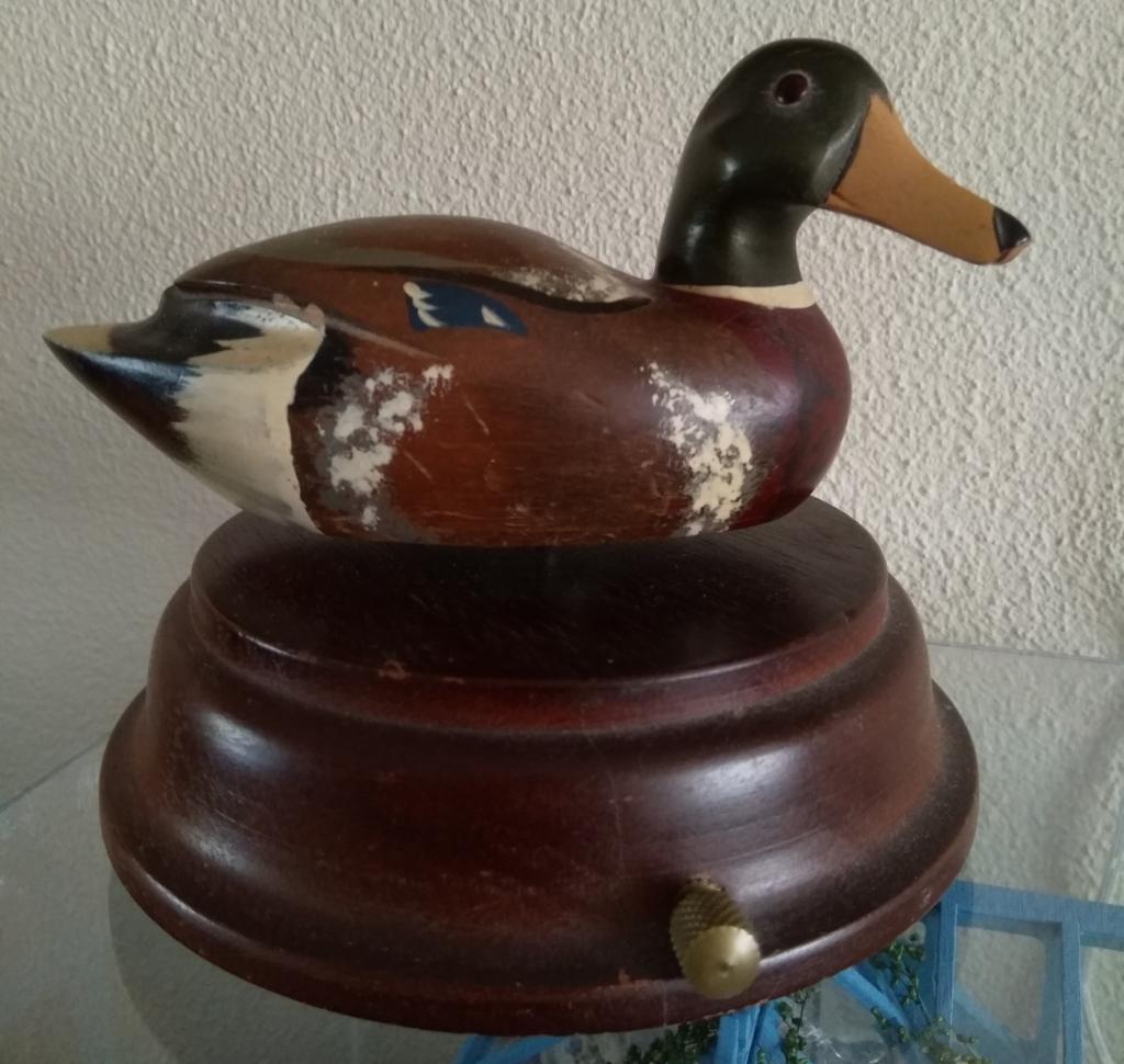 muziekdoos eend. antiek, hout, Ophalen of Verzenden