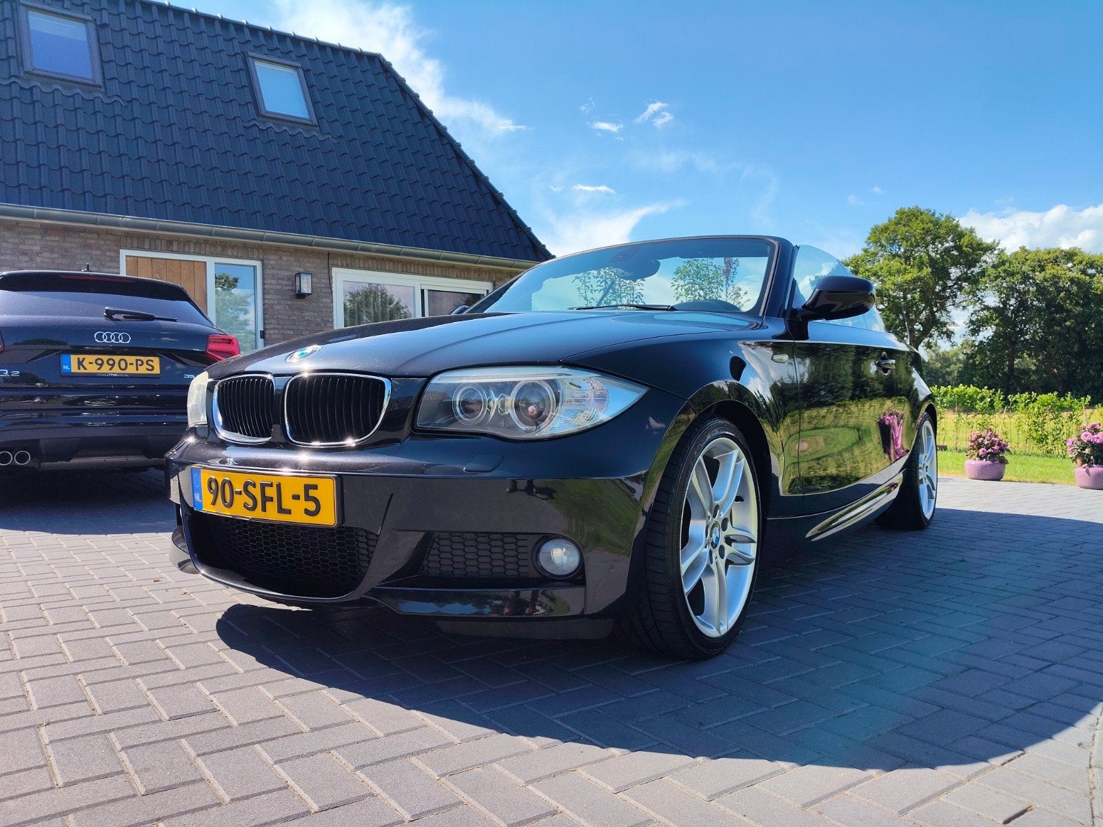 BMW 1-Serie 2.0 118I Cabrio 2011 Zwart facelift!, Auto's, BMW, 1-Serie, 1995 cc, Zwart, Cabriolet